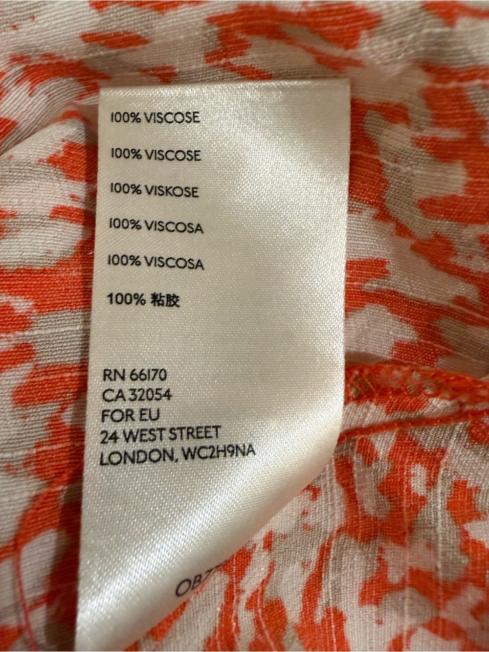 Free People French Quarter Wrap Mini Dress - Orange & White Print Size XSmall - Picture 5 of 5